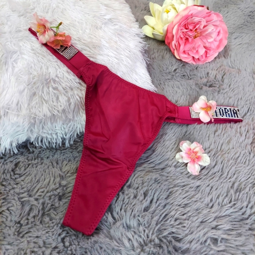 Panties Satin Thong. Women Satin.